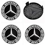 4 Stück Nabendeckel für Mercedes Benz 75mm - Radnabenkappen Felgendeckel Felgenkappen Radnabendeckel Wheel Caps Radnabenabdeckung