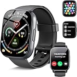 Smartwatch Herren Damen, 1,9' HD Touch Fitnessuhr mit Telefonfunktion, 125+Sportmodi Smart Watch Fitness Tracker mit Pulsmesser, IP68 Wasserdicht Sportuhr