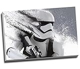 Star Wars Storm Trooper Leinwanddruck, groß, A1, 76,2 x 50,8 cm, Schwarz / Weiß