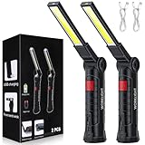 Starvortex 2 Stück LED Arbeitsleuchte, 5 Modi Wasserdicht Werkstattlampe LED, 360° Arbeitslampe Handlampe LED Werkstatt, Taschenlampe Werkstatt für Auto Reparatur, Werkstatt, Camping