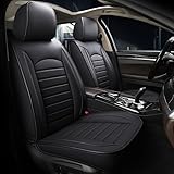 Chifeng Universal-Kunstleder-Autositzbezüge - Haltbar, wasserdicht, atmungsaktiv Bezüge Geeignet für 2 Vordersitze Audi A3 A4 Allroad Avant A5 A6 Allroad Avant Saloon A7 Q2 Q3 Q5 Q7 S3 SQ5 E-tron