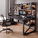 Moderner Gaming Tisch aus Holz mit Metallrahmen für Home Office und Spielzimmer