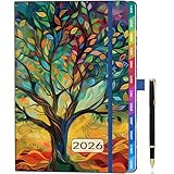 Kalender 2026 A5 – Wochenkalender, Terminkalender, Wochentimer & Wochenplaner (Jan – Dez 2026), mit Monatsübersicht, Notizseiten, Kontaktseiten und Stift, Hardcover Buchkalender – Goldrute