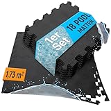 NEOLYMP 18 Stück Pool Unterlage Outdoor zuschneidbar - Whirlpool Unterlegmatte rutschfest und langlebig - Poolmatten Schutzboden - Bodenschutzmatte Pool für Planschbecken