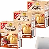 Gut&Günstig Kartoffelknödel Halb & Halb 18 Knödel 3er Pack (3x200g Packung) + usy Block