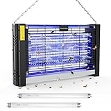 Insectaway Insektenvernichter Elektrische Fliegenfalle Mückenlampe 20W UV Mückenschutz Doppelseitiges Gitter 2400V Insekten Mückenfalle Motten und Fliegen Töten Keine Giftigen