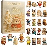 2025 Adventskalender für Hamster – Dekoration Acryl 2D 24 Tage Countdown Hamster für Haus Erwachsene Urlaub Party Geschenk