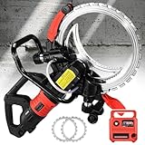 PoiToe Wandschlitzsäge, 3000 U/min, 9500 W, Säge für gebürsteten Beton, Bandsägeblatt und Wasserpumpe, 300-mm-Schneider, staubfreies Schneiden