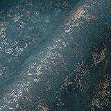 A.S. Création Metallic Tapete Blau Petrol THE BOS 388326 Vliestapete Struktur 10,05 m x 0,53 m Made in Germany