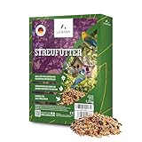 LERAVA® Vogelfutter Wildvögel Ganzjährig - 1,7kg - Streufutter für Wildvögel mit Hirse, Hafer, Erdnüssen, Milo & Gerste - Ideal für Futterstellen - Lockt Meisen, Finken & Drosseln an, Wildvogelfutter