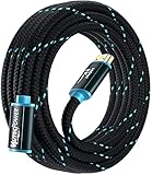 MutecPower Ultra High Speed 3 Meter HDMI 2.1V Verlängerungskabel Männlich zu Weiblich 48Gbps 8K@60Hz & 18Gbps 4K@120Hz mit HDR, VRR & eARC - 28 AWG 3m Stecker auf Buchse Kabel Blau/Schwarz geflochten