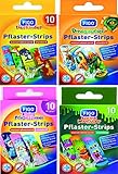 Kinder Pflaster Strips Bergmann Kinderpflaster Set, 40 x, Wasserabweisend, Hautfreundlich, Klinisch getestet, bunte Pflaster für Mädchen und Jungs