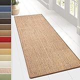 KARAT Sisal Teppich - Teppichläufer 80 cm breit - Naturfaser Läufer - Teppich für Wohnzimmer, Flur, Schlafzimmer - Sisalteppich Sylt (80 x 300 cm, Kork)
