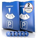 DIYexpert Parkscheibe Auto mit Eiskratzer | Made in Germany | [2 Stück] |STVO-konform und inklusive Einkaufswagenchips | Perfekt auch als Parkuhr für Motorrad