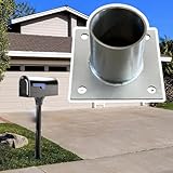 Pfostenanker Schraube für sichere Bodenmontage, runder Bodenflansch, ideal für Zäune und leichte Pfosten, verbessert die Stabilität auf Beton