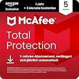 McAfee Total Protection 2025 (5 Gerät) | 15 Monate | Virenschutz, VPN, Betrugsschutz, Sicherheitssoftware, Identitätsüberwachung | Abonnement mit automatischer Verlängerung | Download