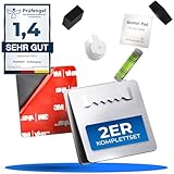 PEARWAY Bilderhaken Selbstklebend [2er Set] I extra starker 3M Kleber I Acrylglas Aufhängung für Acrylglasbilder I Bildaufhänger Selbstklebend stark I Aufhängung Acrylglasbild I Spiegel Aufhängung