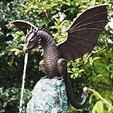 Garten-Drachen-Statue, Drachenbrunnen Statue Harz Wasserspiel Skulptur Outdoor Drachen Handwerk Dekoration Garten Brunnen Ornamente Zubehör Outdoor Hof Dekoration