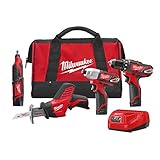Milwaukee 2497-24 M12 Kombi-Set, 4-teilig