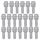 Radbolzen Radschrauben Radschraube M14x1,5 Radbefestigung Kegelbund SW19 66mm Hinterachse Vorderachse silber für Q7 4L Cayenne 9PA Cayenne 92A Panamera 970 Multivan Transporter T5 Toua-reg 7L Amarok