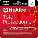 McAfee Total Protection 2025 (5 Gerät) | 15 Monate | Virenschutz, VPN, Betrugsschutz, Sicherheitssoftware, Identitätsüberwachung | Abonnement mit automatischer Verlängerung | Download