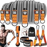 HPYGN Resistance Bands Widerstandsbänder, 300lbs Fitnessbänder Expander Tube Bands, Widerstandsbänder Krafttraining Set mit Griffen Knöchelriemen und Türanker,Kfür Indoor Home Gym und Outdoor HTD