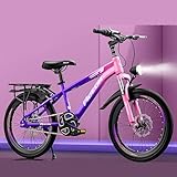 Mountain Kinderfahrrad 22 Zoll Singlespeed Stoßdämpfung Doppelscheibenbremse Speichenrad Mit Rücksitz B1,20 inches