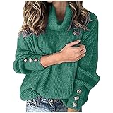 Generisch Sweatshirt Damen Pullover Herbst Pullover Damen Elegant Winter Rollkragenpullover Strickpullover Weihnachtspullover Damen Mit Led Rollkragenpullover Damen