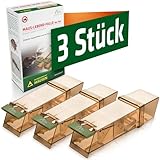 Gardigo® Mausefalle Lebend 3er Set I Tierfreundliche Lebendfalle für Mäuse I Leicht zu Verwenden I Wiederverwendbare und Hygienische Mäusefalle | Mäuseabwehr, Mäuse vertreiben | Maus, Mouse Trap, Gold