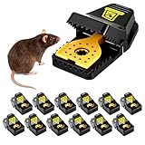 Mausefalle Schlagfalle 12er Set – Profi Mäusefalle Rattenfalle aus Kunststoff, Wiederverwendbar, Effektive Schlagmausefallen für Haus, Garten, Mausfallen Testsieger