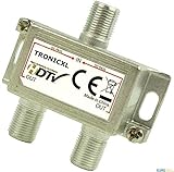 TronicXL Premium Antennenverteiler Verteiler Weiche Splitter F-Buchse zb für DVBT DVBC SAT Splitter Unicable Kabelfernsehen Unitymedia Vodafone Sky NetAachen Primacom Kabelfernseh Digital HD 3D 4K