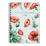 Trötsch Wochenplaner A5 mit Wire-O Blumen 2026: Taschenkalender