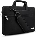 HSEOK 15 15,6 16 Zoll Laptoptasche Hülle, Griff Aktentasche Wasserabweisend Schutzhülle für MacBook Pro 16 15,4 Zoll, XPS 15, für die meisten 14'-16' Notebooks, Schwarz