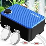 Forever Speed Leise Aquarium Luftpumpe 5.5W, 240L/H Einstellbare Luftpumpe für Aquarium Sauerstoffpumpe Sehr Leise mit doppelten Luftlöchern Vibrationsarm und Mehr Sauerstoffzufuhr 60-400L