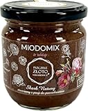 Pszczelie Złoto Łukasiewicz Honig mit Rosenblüten 500g – 0,5 kg – Honigmix – Für den täglichen Gebrauch – Rosenblüten im Honig – Für Kuchen und Desserts – Blütenhonig