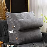 Lendenkissen Keilförmige Lesesofa-Rückenlehne, Tageskopfteil, dreieckiges Stützkissen, Couch mit verstellbarem Nacken