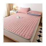 CZADMXP Matratzenschoner Gesteppt Matratzenauflage Atmungsaktiver Matratzenbezug Matratzenschutz Mit Elastisch Eckbändern (A1,180x220cm)