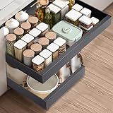 Solvant Teleskopschublade, Ausziehbare Schublade KüChe,KüChenschrank Organizer für KüChenschräNke, Schubladen Organizer,Kein Bohren und Nageln Erforderlich KüChenschublade