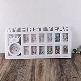 Baby Bilderrahmen Erinnerung für Erste Jahr 12 Monate Fotorahmen Collage Baby Bilderrahmen Mein Erstes Jahr Erinnerung Wachstumsrekord Babygeschenke für Neugeborene Babyparty Ersten Geburtstag
