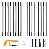 Alriedy 24 STK Dekupiersägeblatt 133mm Feinschnitt Laubsägeblätter mit Stift 10/15/18/24 Zähne passend für Dekupiersägen für Elektrowerkzeug Zubehör Holzbearbeitung, für Holz