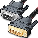 Retoo DVI-I auf VGA Kabel Dual Link 24+5 pin auf VGA VGA Adapter DVI-Stecker VGA Kabel Bildschirmkabel Kabel Adapter Converter für Monitor PC HDTV DVD Schwarz