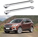 2 Stück Aluminium Relingträger Dachträger Dachgepäckträger für Ford Kuga SUV 2016 2017 2018 2019, Gepäcktransport Reisen Camping Crossbar Roof Racks