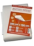 Matti-Home Matratzenunterlage aus Filz für den Lattenrost 100 x 200 cm atmungsaktiver Matratzenschoner aus Nadelfilz 100% Polyester Weiß