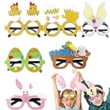 Oster-Party-Brille, Zubehör Oster-Fotoautomat für Kinder und Erwachsene, Dekorationen, lustige Osterparty, Oster-Party-Zubehör, aus strapazierfähigem PP+-Vliesstoff, Karnevalskostüm-Accessoires