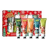 Weihnachts Handcreme Set, Mini Hand Cream Weihnachten mit Obst, Handcreme für sehr trockene Hände, Kleine Geschenke für Frauen/Mädchen/Mutter/Freundin, Wichtelgeschenk, Adventskalender 2025, 5x30ml