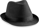 Beechfield Fedora Hut Small / Medium,Schwarz