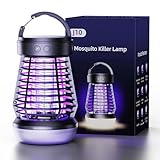 Bseical Insektenvernichter Elektrisch, Tragbare Insektenvernichter Mückenschutz, UV Elektrischer Mückenlampe Mit LED Lampe, Wasserdichter Mückenfalle Elektrisch für Mücken,Motten,Fliege,Spinnen