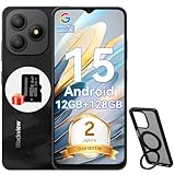 Blackview Wave 9C Handy Ohne Vertrag, Android 15 Phone, 12GB+128GB/2TB TF, 6.56', 5000mAh Smartphone Ohne Vertrag Günstig, IP54, 13MP+8MP, Fingerabdruck/GPS/OTG/Ring-Halter Handyhülle