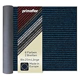 Primaflor Sauberlauf nach Maß - MAGNUM, Blau, 1,00m x 1,00m, Rutschfester Schmutzfangläufer Meterware, Robuster Küchenläufer, Zuschneidbarer Teppichläufer, Eingangsmatte für Flur und Windfang