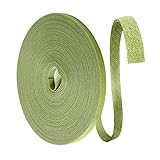 25m Pflanzenbinder Klettband, 10mm Pflanzenband Klett Plant Ties Wiederverschließbar Kabelbinder Klettverschluss Rolle Kletterhilfe für Pflanzen(Grasgrün)